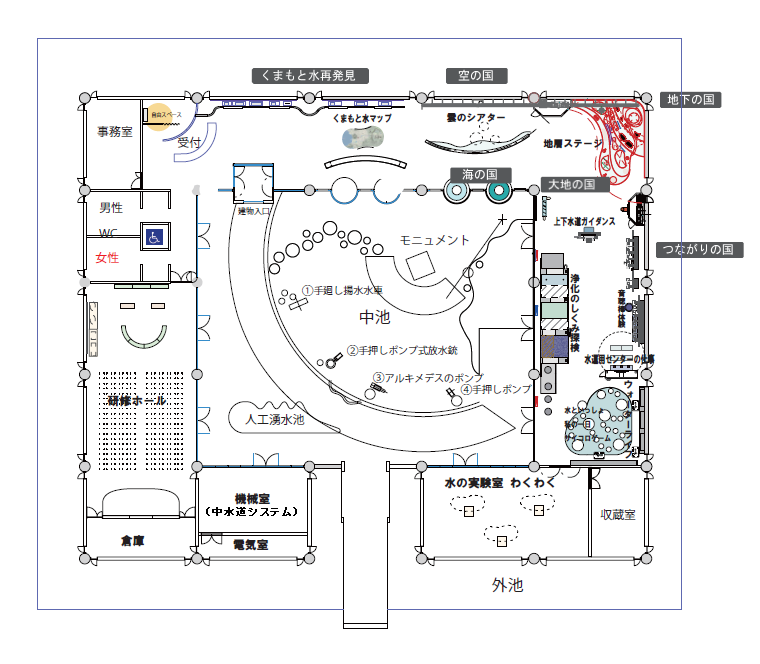 水の科学館案内図